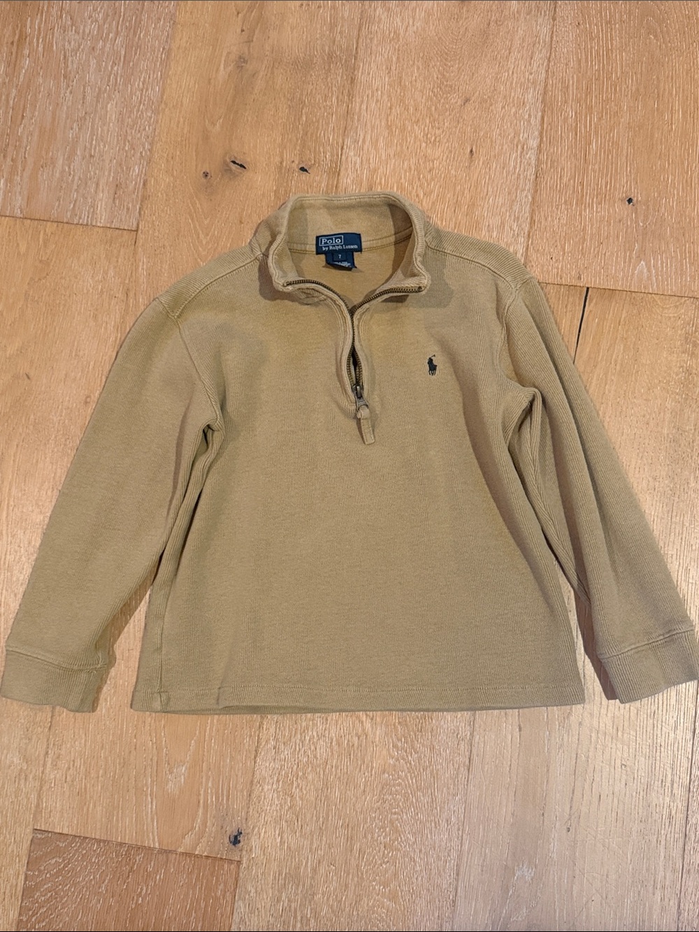 Polo by Ralph Lauren Boy's Quarter-Zip Sweater - Khaki